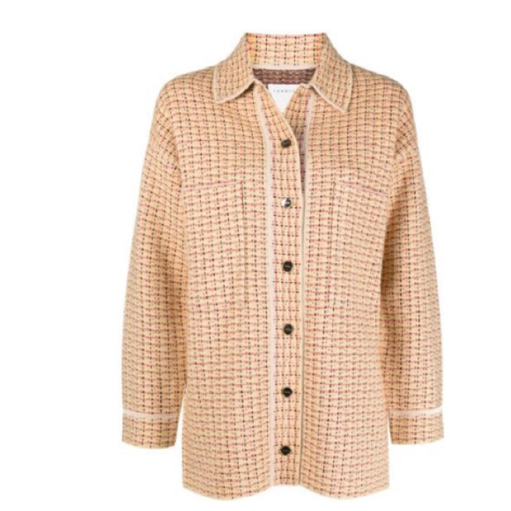 Sandro chunky woven knit jacket